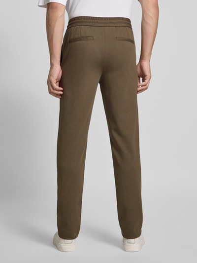 Lindbergh Stoffen broek met elastische band Olijfgroen - 5