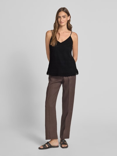 Vero Moda Relaxed Fit Trägertop aus Baumwoll-Mix Modell 'HONEY' Black 1