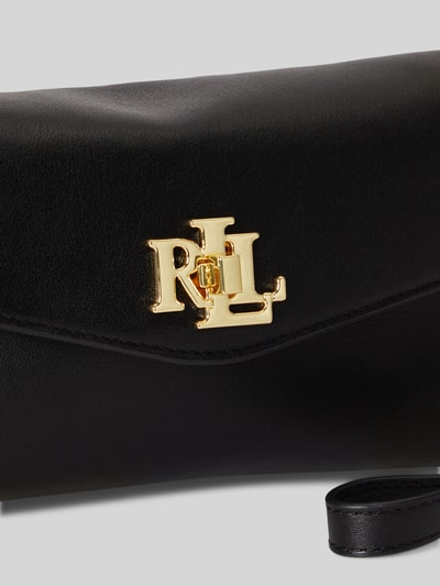 Lauren Ralph Lauren Schoudertas van echt leer met afneembare draagketting Zwart - 7