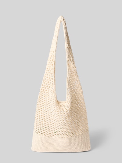Produktfoto, Handtasche mit Magnetverschluss Modell 'Aperle' von OPUS aus Material-Mix mit Baumwoll-Anteil, Schulterriemen, cremefarben, Maße: Breite 35 cm, Länge 35 cm, Tiefe 1 cm, Schulterriemen 80 cm, strukturierte Oberfläche, moderner Handtaschen-Look.