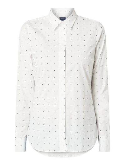 Gant Bluse mit Punktemuster Weiss 2