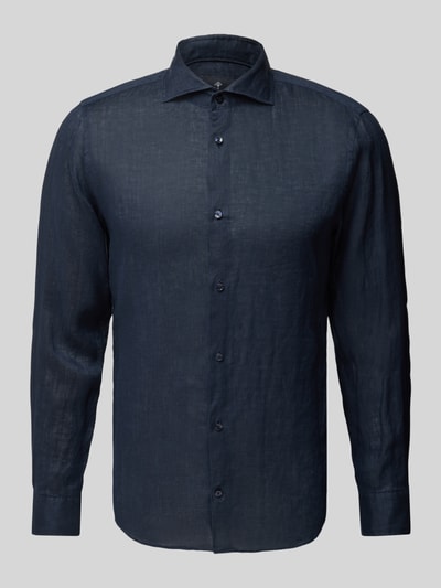 JOOP! Collection Slim Fit Leinenhemd mit Haifischkragen Marine 2
