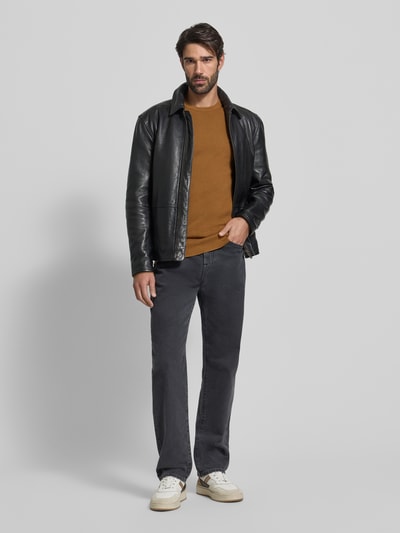 Tommy Hilfiger Regular Fit Strickpullover aus reiner Baumwolle Khaki 1