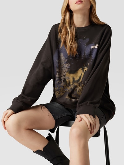 Levi's® Oversized Sweatshirt mit Motiv-Print Modell 'GRAPHIC PRISM' Black 3