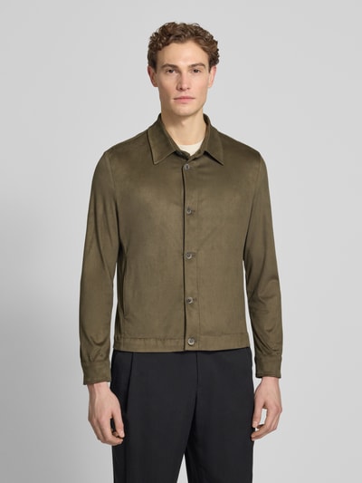 CINQUE Kurtka koszulowa o kroju regular fit z kołnierzykiem typu kent model 'TOTO' Khaki 4