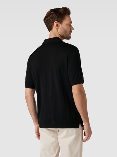 Tiger Of Sweden Regular fit poloshirt met V-hals, model 'BEKER' Zwart - 5