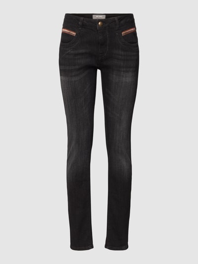 MOS MOSH Jeans mit Label-Patch Modell 'Naomi' Black 2