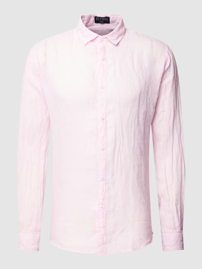 Zeybra Linnen vrijetijdsoverhemd, model 'Camicia' Roze - 2