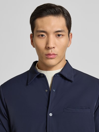 CRUNA Overhemdjack met drukknoopsluiting, model 'Grenoble' Marineblauw - 3