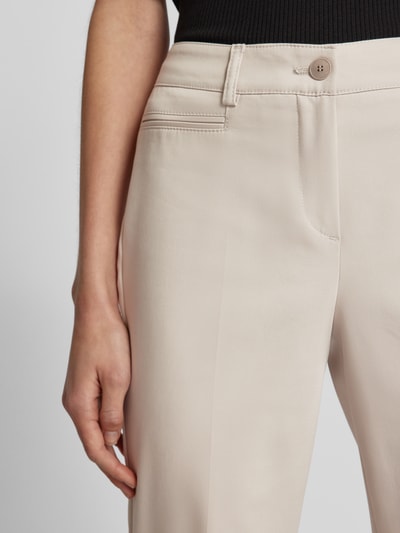 Gardeur Slim Fit Hose mit Bügelfalten Modell 'Denise' Sand 3