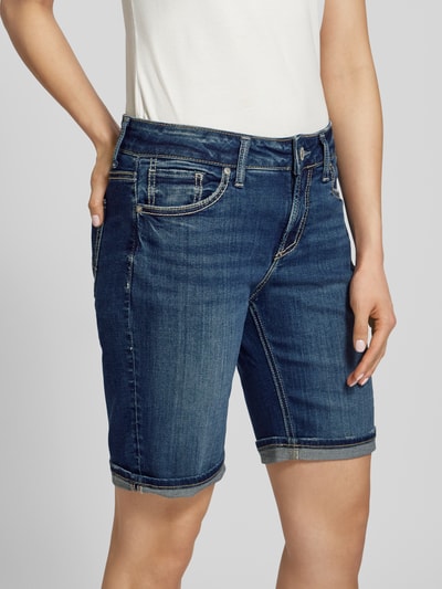 Silver Jeans Regular Fit Jeansshorts im 5-Pocket-Design Modell 'Suki' Dunkelblau 3