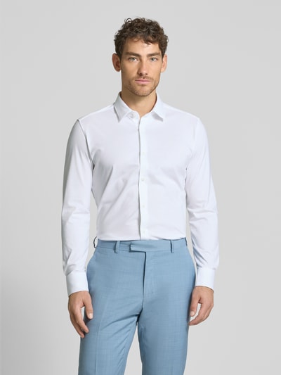 BOSS Koszula biznesowa o kroju slim fit z dodatkiem streczu Biały 4