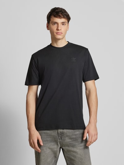 adidas Originals T-shirt met labelstitching Zwart - 4