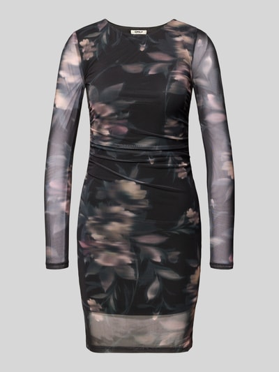Only Schmales Minikleid mit semitransparenten Ärmeln Modell 'KAYA' Black 2