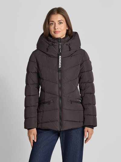 khujo Gewatteerd jack met capuchon en labeldetail model 'HERSCH2' Prune - 4