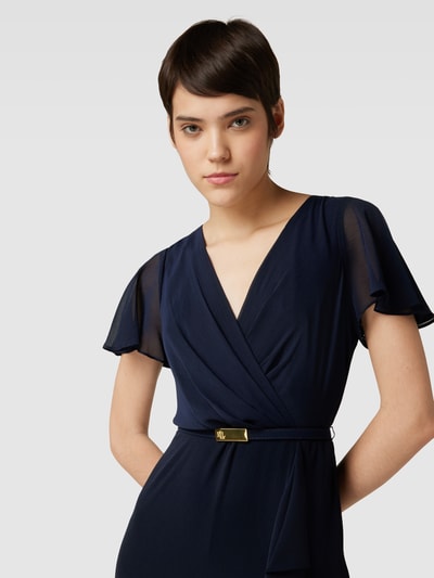 Lauren Dresses Abendkleid mit Taillengürtel Modell 'FARRYSH' Marine 3