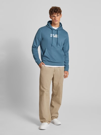 Jack & Jones Hoodie mit Label-Print Modell 'ECORP' Ocean 1