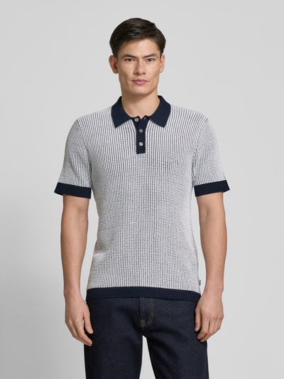 Jack & Jones Premium Regular Fit Poloshirt mit Label-Detail Modell 'SANDER' Dunkelblau 4