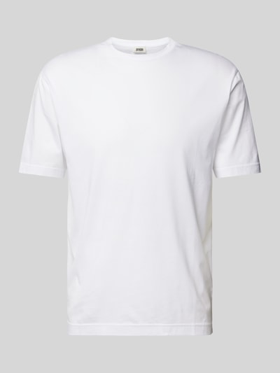 Drykorn T-shirt met geribde ronde hals, model 'GILBERD' Wit - 2