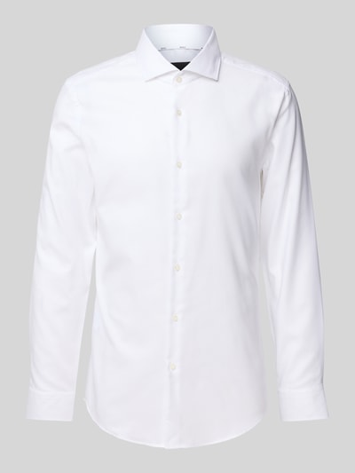 BOSS Slim Fit Business-Hemd mit Kentkragen Modell 'Hank' Weiss 2
