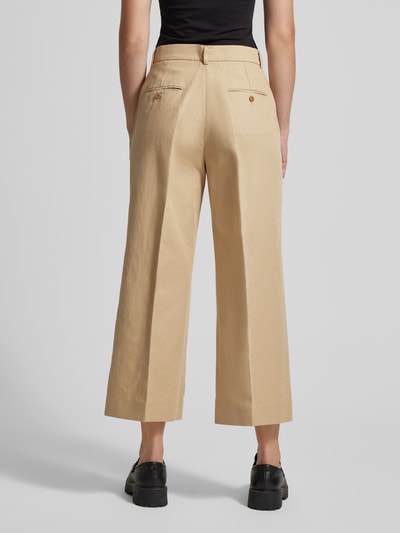 Weekend Max Mara Flared Cut Stoffhose mit Gürtelschlaufen Modell 'ZIRCONE' Sand 5