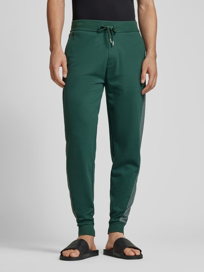 BOSS Tapered fit sweatpants met tunnelkoord, model 'Tracksuit' Groen - 4