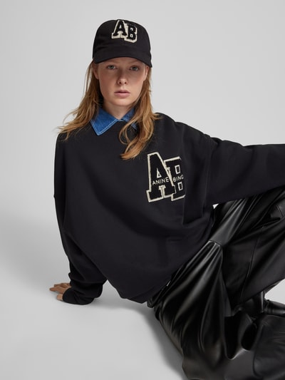 Anine Bing Sweatshirt mit gerippten Abschlüssen Black 3