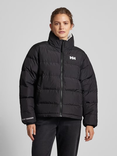 Helly Hansen Pikowana kurtka z kapturem z nadrukiem z logo Czarny 4