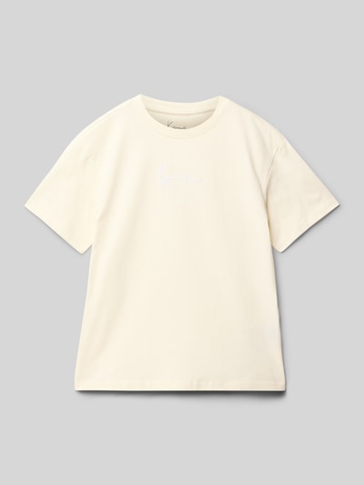 KARL KANI T-Shirt mit Logo-Stitching Offwhite 1