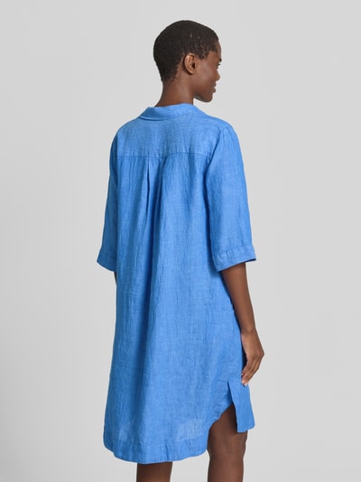0039 Italy Knielanges Leinenkleid Modell 'DERRY' Bleu 5