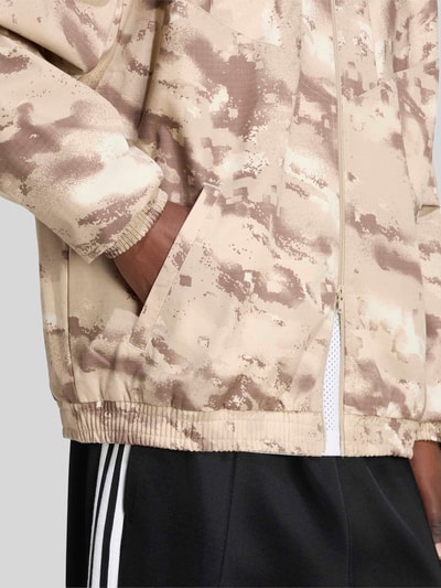 adidas Originals Regular Fit Fleecejacke mit Zweiwege-Reißverschluss Sand 6