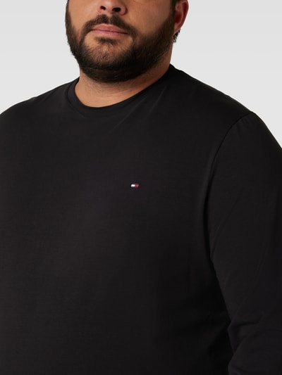 Tommy Hilfiger Big & Tall PLUS SIZE Slim Fit Longsleeve mit Label-Detail Schwarz 3