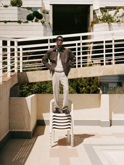 JAKE*S STUDIO MEN Jacke mit Kentkragen Dunkelbraun 6