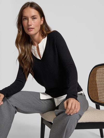 comma Strickpullover mit Strukturmuster Black 3