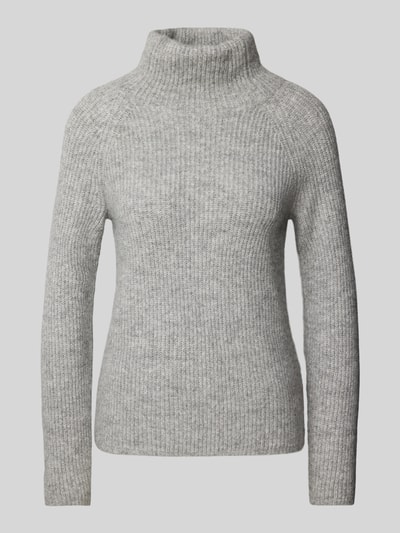 BOSS Gebreide pullover van alpacamix met opstaande kraag, model 'Falodan' Lichtgrijs - 1