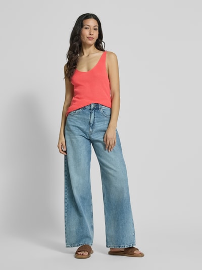 Vero Moda Regular Fit Tank Top in Strickoptik Modell 'NEWLEX' Hellrot 1