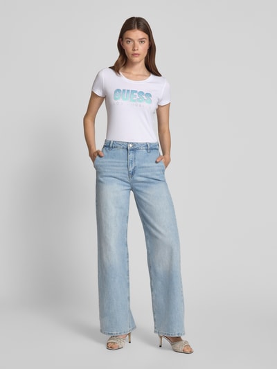 Guess T-Shirt mit Rundhalsausschnitt Weiss 1