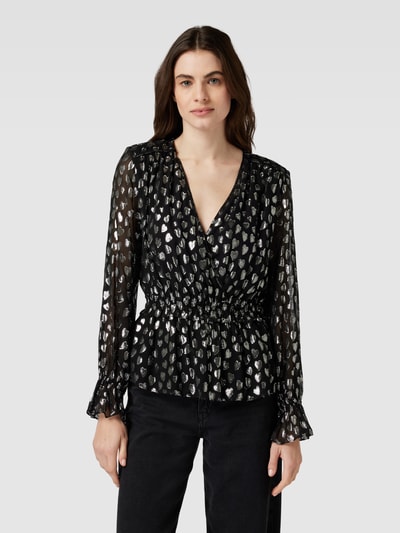 THE KOOPLES Blusenshirt mit Allover-Muster Black 4