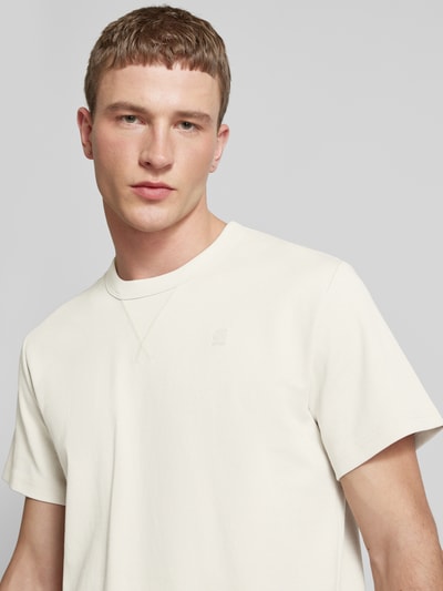 G-Star Raw T-Shirt mit Label-Stitching Modell 'Nifous' Offwhite 3