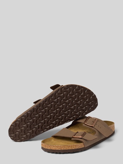 Birkenstock Slides mit Dornschließe Modell 'Arizona' Mittelbraun 4
