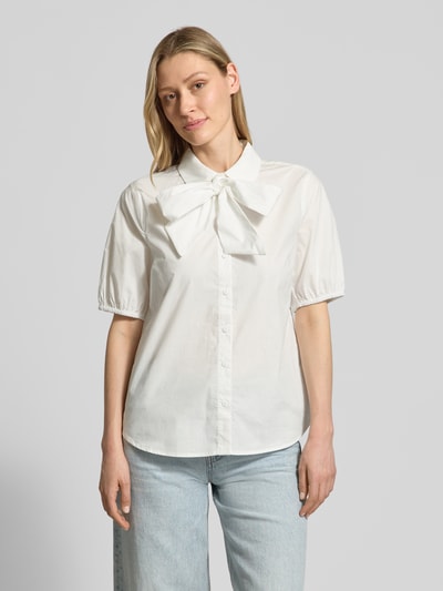 FREE/QUENT Schluppenbluse mit verdeckter Knopfleiste Modell 'malay' Weiss 4
