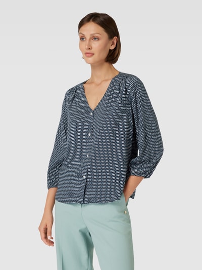 Tom Tailor Bluse mit Allover-Muster Marine 4