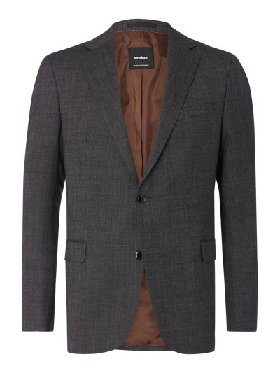 Strellson Extra Slim Fit 2-Knopf-Sakko mit Stretch-Anteil Mittelgrau 1