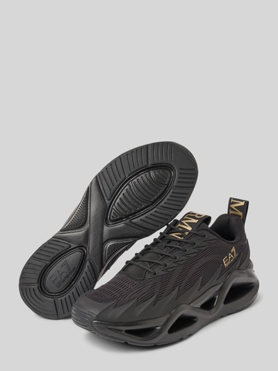 EA7 Emporio Armani Sneakers met logo-applicatie, model 'INFINITY' Zwart - 4