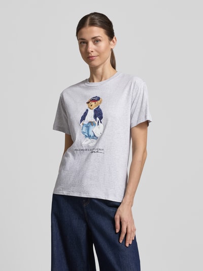 Polo Ralph Lauren Regular Fit T-Shirt mit Polo Bear Print Hellgrau Melange 4
