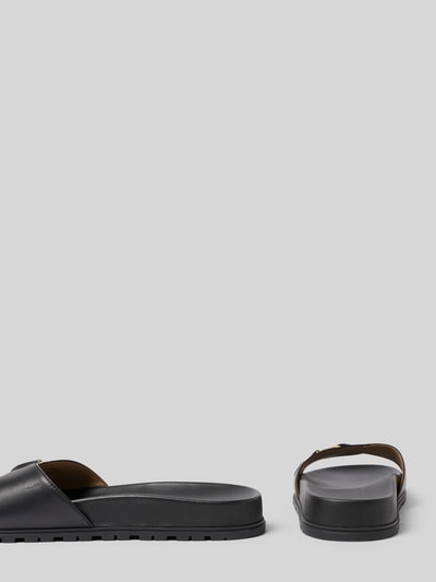 Lauren Ralph Lauren Slides aus echtem Leder Modell 'TASHA' Black 2