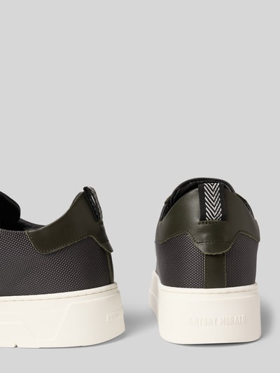 Antony Morato Ledersneaker mit Label-Applikation Anthrazit 2