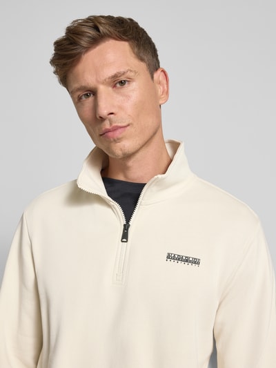 Napapijri Sweatshirt met opstaande kraag Offwhite - 3