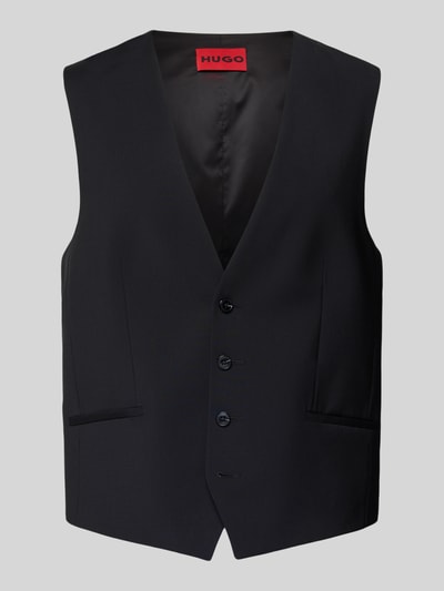 Produktfoto, Regular Fit Anzugweste aus Woll-Mix Modell 'VIN253X-MH' von HUGO, efekt: jednolity kolor, krój regular fit, kieszenie z wypustką, lista guzikowa jednorzędowa, mieszanka wełny