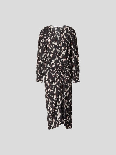 Iro Midikleid mit floralem Muster Schwarz 2